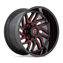 D808 HURRICANE GLOSS BLACK MILLED RED TINT