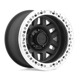 KM229 MACHETE CRAWL BEADLOCK SATIN BLACK MACHINED BEAD RING