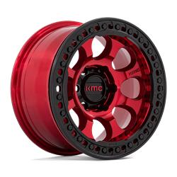 KM237 RIOT BEADLOCK CANDY RED WITH BLACK RING