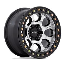 KM237 RIOT BEADLOCK MACHINED FACE SATIN BLACK WINDOWS WITH SATIN BLACK RING
