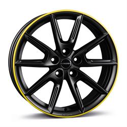 LX18 black matt rim yellow