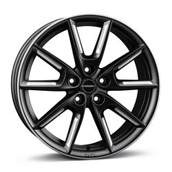 LX18 black matt silver spoke rim