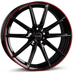 LX19 black glossy rim red