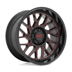 MO805 GLOSS BLACK MILLED WITH RED TINT
