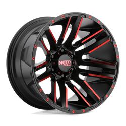 MO978 RAZOR SATIN  BLACK MACHINED RED TINT