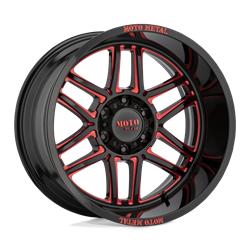 MO992 FOLSOM GLOSS BLACK MILLED WITH RED TINT