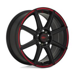 MR142 CS8 SATIN BLACK WITH RED STRIPE