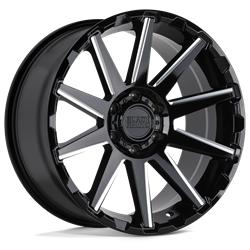 TYPHOON GLOSS BLACK W/ MILLED SPOKES