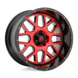 XD820 GRENADE SATIN BLACK MACHINED FACE WITH RED TINTED CLEAR COAT