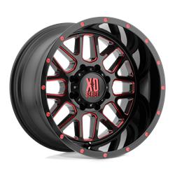 XD820 GRENADE SATIN  BLACK MILLED WITH RED CLEAR COAT