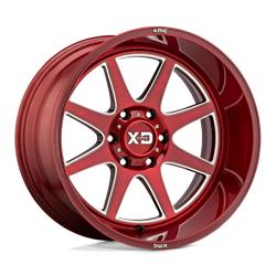 XD844 PIKE BRUSHED RED WITH MILLED ACCENT