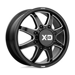 XD845 PIKE DUALLY GLOSS BLACK MILLED - FRONT