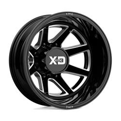 XD845 PIKE DUALLY GLOSS BLACK MILLED - REAR