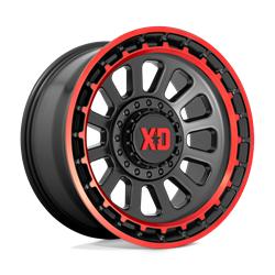 XD856 OMEGA SATIN BLACK MACHINED LIP WITH RED TINT